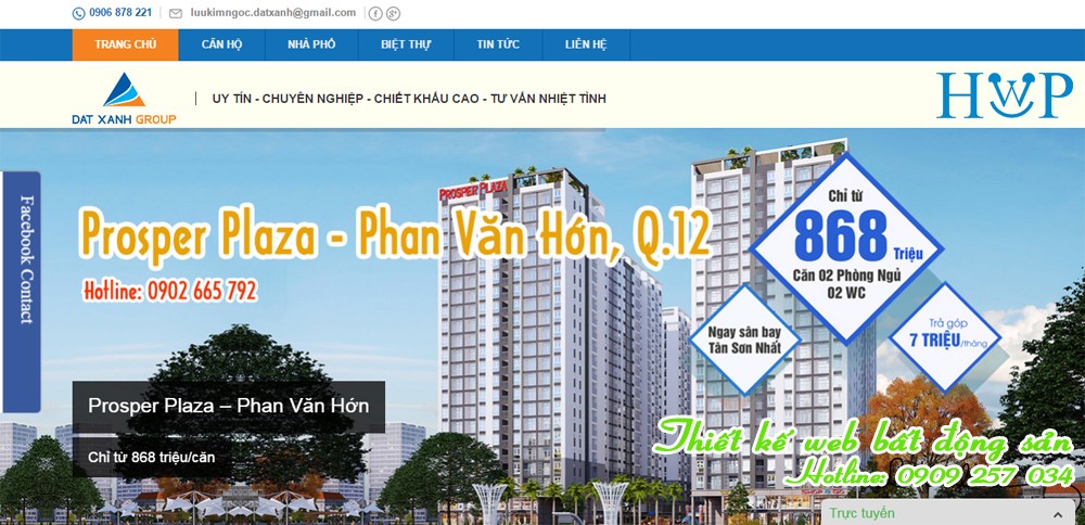 Thiết kế website bất động sản nhaviet24h.vn