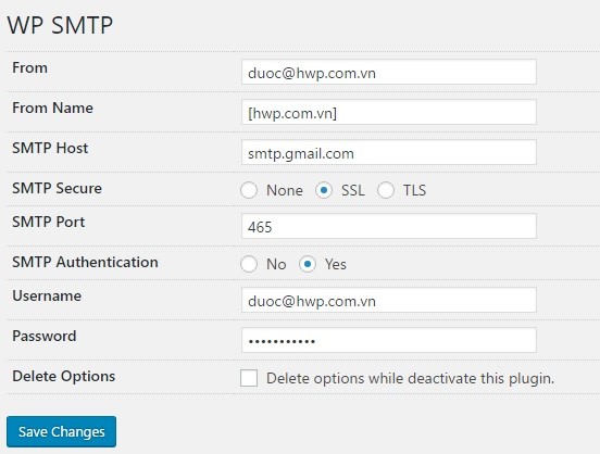 Cách thay đổi địa chỉ email trong WP SMTP