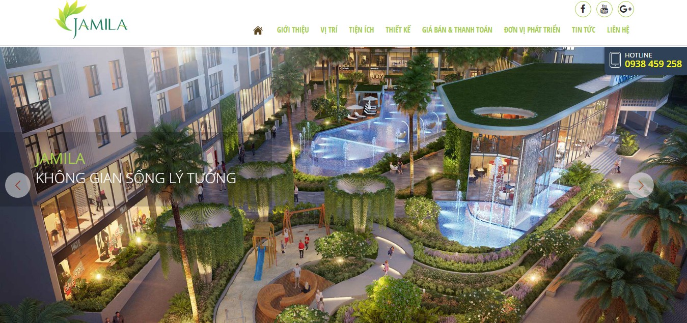 Thiết kế website bất động sản 1 dự án Jamila Khang Điền Quận 9