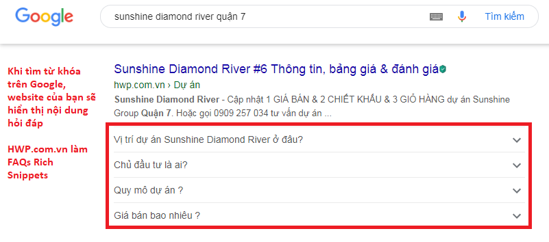 FAQs Rich Snippets